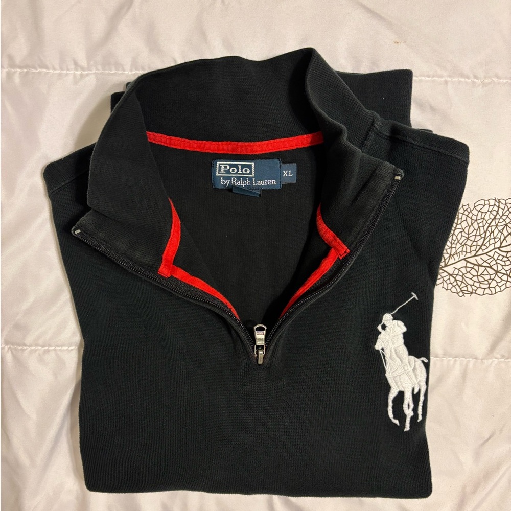 Ralph Lauren Black 1/4 Zip Sweatshirt and Pants Bundle - Picture 2 of 13